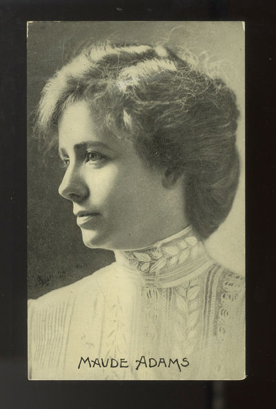 A collection of 8 postcard photographs and 1 lithographic portrait of prominent American and English actors and actresses active in the late 19th and early 20th centuries