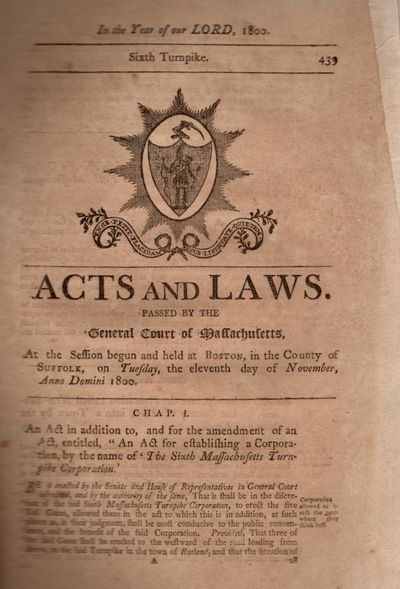 Boston: Young and Minns, 1801. First Edition. Wraps. Good. Folio wraps. Approx. 14.5