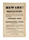Beware! Important Caution, Beware of a Pair of Bipeds, That Have..