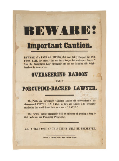 Beware! Important Caution, Beware of a Pair of Bipeds, That Have..