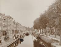 Den Haag. Spui. [Original photograph - The Hague, ca. 22.5 x 16 cm - &#039;mothercard&#039; to make a picture postcard] by Schalekamp, J.M. (1844-1912) - ca. 1890-1900