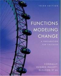 Functions Modeling Change : A Preparation for Calculus