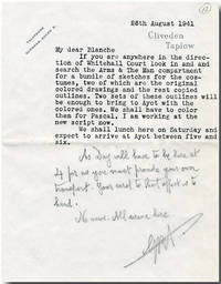 [Typed Letter, Signed With Initials, to Blanche Patch, with Four Costume Designs for