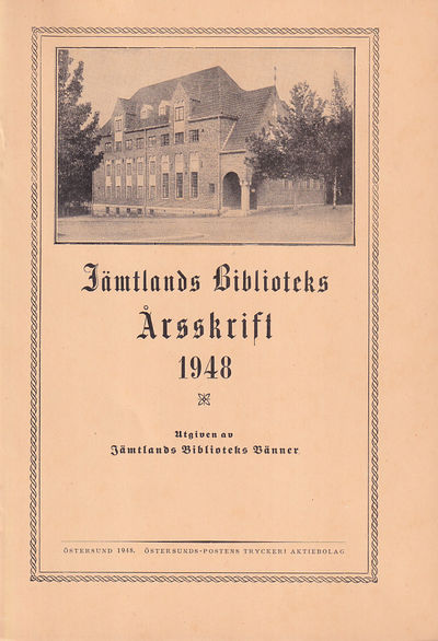 Jämtlands biblioteks årsskrift 1948. Utgiven av…