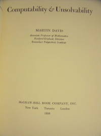 cover of Computability & Unsolvability