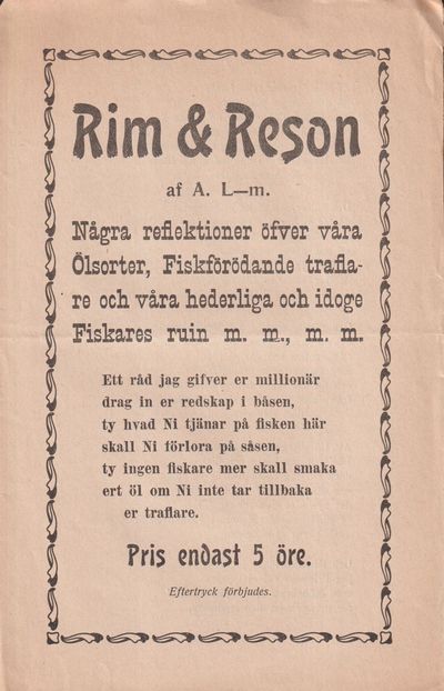 Rim & Reson af A. L-m. Några reflektioner öfver…