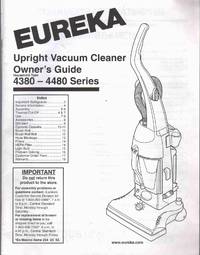 cover of UPRIGHT VACUUM CLEANER OWNER'S GUIDE 4380 – 4480 SERIES Household Type