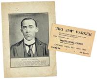 Two Pieces of Ephemera relating to the man who took down McKinley's assassin, including a ticket to an early lecture and a cabinet card