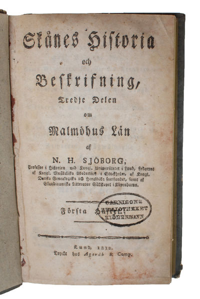 Skånes Historia och beskrifning, Tredje delen om Malmöhus Län. Första Häftet. (photo 2)