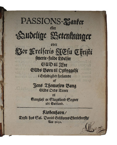 Passions-Tanker eller gudelige Betenkninger over vor Frelseris Jesu Christi smertefulde Lidelser. (photo 2)