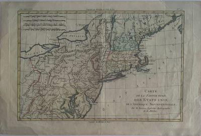 Carte de la Partie Nord, Des Etats Unis, de l'Amérique Septentrionale, Atlas de Toutes les parties Connues du Globe Terrestre,; English : Map of the Northern Part, United States, North America