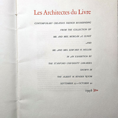Les Architectes Du Livres, Contemporary Creative French Bookbinding