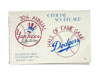 30th Annual Hall of Fame Game, Yankees vs. Dodgers, August 7, 1972