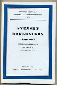 Svenskt boklexikon 1700-1829. Riksdagshandlingar.