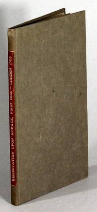 The scrutiny: with a further dissertation upon Horace, the first ode. Inscrib'd to the Right Honourable the Lord Hallifax