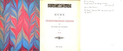 Hymn åt studentföreningen Verdandi. Samt sången…