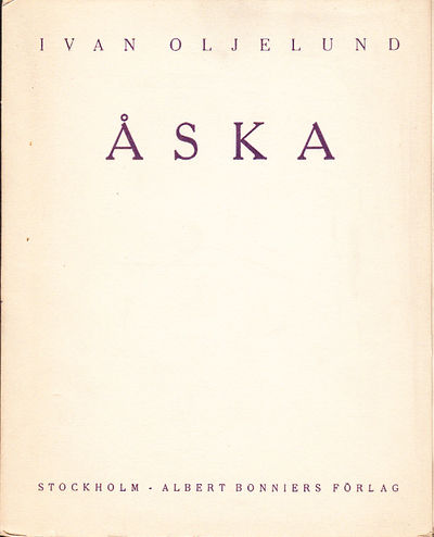 Åska. Dikter. [Utg. av] Albert Bonniers förlag.