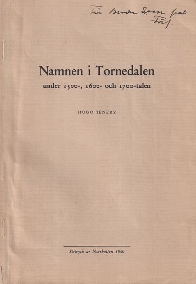 Namnen i Tornedalen under 1500-, 1600- och…