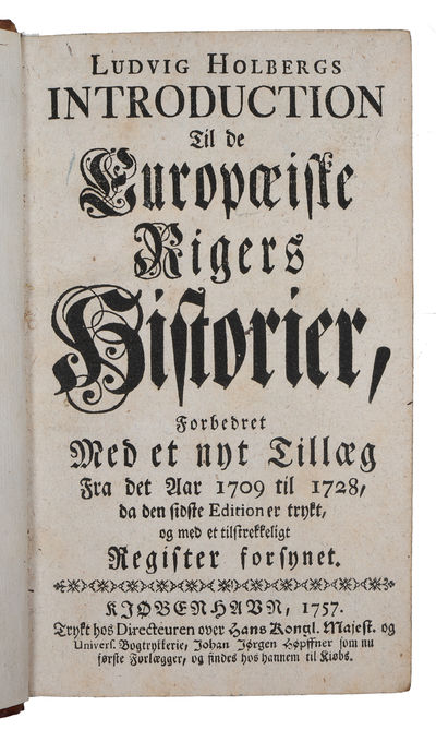 Introduction til de Europæiske Rigers Historier forbedret med et nyt Tillæg fra det aar 1709 til 1728, da den sidste Edition er trykt, og med et tilstækkeligt Register forsynet. (photo 2)