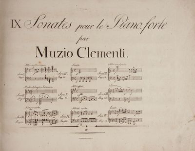 IX Sonates pour le Piano forte [Oeuvres Complettes ... Cahier III]. [Opp. 2, 6, 7, 40, and WO 3]