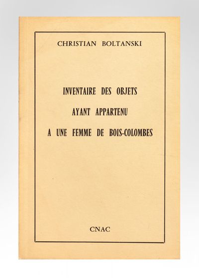 Inventaire des Objets ayant appartenu à une Femme de Bois-Colombes