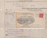 cover of 1917 - SAUSAGE SHIPPED BY LOCAL FREIGHT AT BUYERS RISK OF SPOILAGE" - An attractive advertising cover for one of the largest "independent" meat packing companies in the United States
