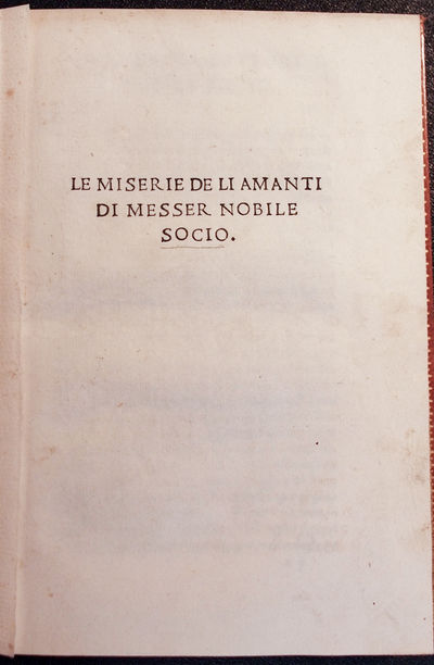 Le miserie de li amanti.
