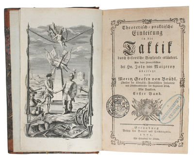Theoretisch=praktische Einleitung in die Taktik durch historische Beyspiele erläutert. Aus dem Französischen übersetzt von Moritz Grafen von Brüel. Mit Kupfern. 3 Bde. ( Bd. 3 "Anhang"). (photo 2)