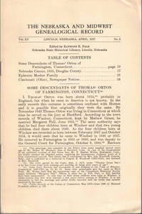 The Nebraska and Midwest Genealogical Record Vol. XV, No. 2, April 1937
