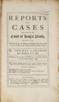 Reports of Cases Adjudged in the Court of King's Bench, From the..