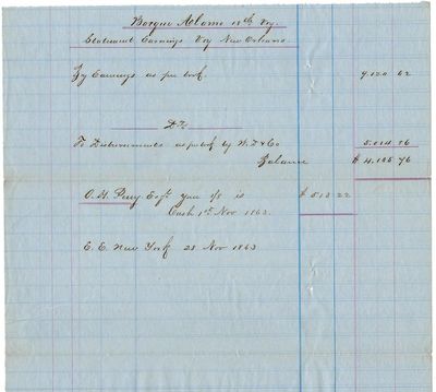 Financial Documents For Two Merchant Ships  One Lost In Service Of The Union Cause During The American Civil War