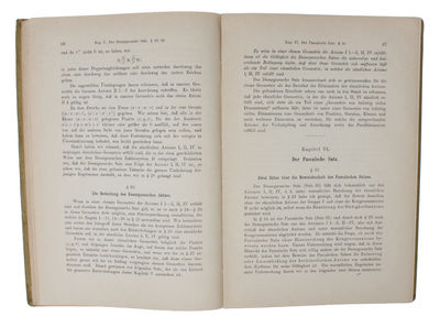 Grundlagen der Geometrie. Zweite, durch Zusätze vermehrte und mit fünf Anhängen versehene Auflage. Mit zahlreichen in den Text gedruckten Abbildungen. (photo 5)