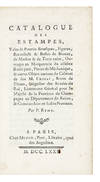 Catalogue des Estampes, Vases de Poterie étrusques, figures, Bas-reliefs & Bustes de bronze, de marbre & de terre cuite, Ouvrages en marqueterie du célebre Boule pere, Pièces de Méchanique, & autres Objets curieux du Cabinet de feu… Par P. Remy