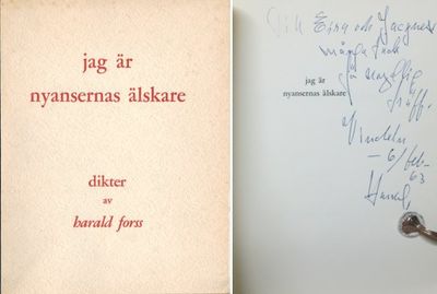 Jag är nyansernas älskare. Dikter.