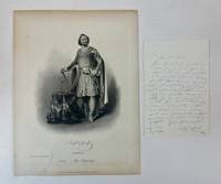 ORIGINAL STEEL ENGRAVING PORTRAIT & HANDWRITTEN LETTER [signed]