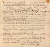 image of Autograph document signed ("Oliver Wolcott") as sheriff of the County of Litchfield, Connecticut, also signed ("Isaac Baldwin") as Clerk of the County