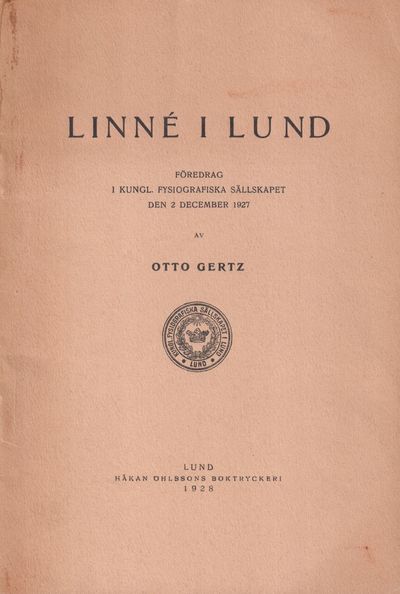 Linné i Lund. Föredrag i Kungl. Fysiografiska…