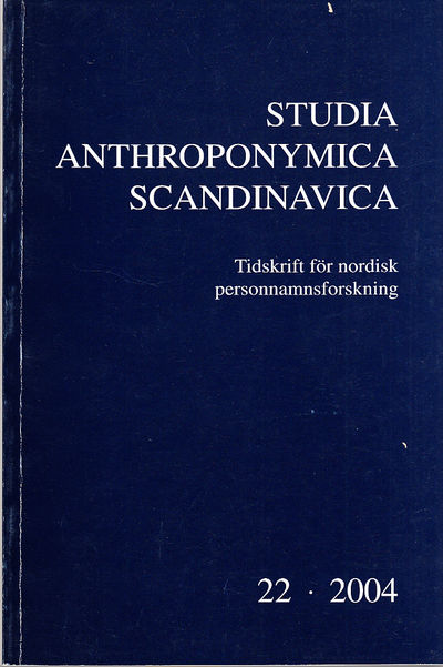 Studia anthroponymica Scandinavica. Tidskrift för…