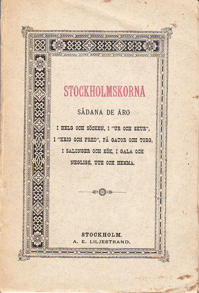 Stockholmskorna sådana de äro. I helg och söcken,…
