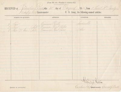 Partly-Printed Document Signed