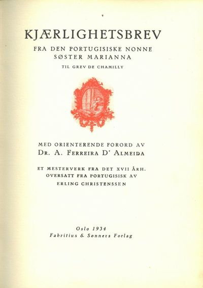 fra den portugisiske nonne søster Marianna til…