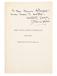Andy Adams, Cowboy Chronicler