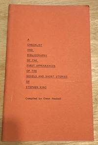 cover of A Checklist and Bibliography of the First Appearances of the Novels and Short Stories of Stephen King