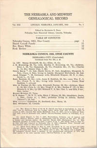 The Nebraska and Midwest Genealogical Record Vol. XXI, No. 1, January 1943