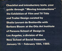 Checklist and Introductory Texts, Your Guide Through "Moving Introductions" the Exhibition of Film and TV Title and Trailer Design