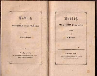 Judith. Et poetisk Fragment./ Bruchstück eines…