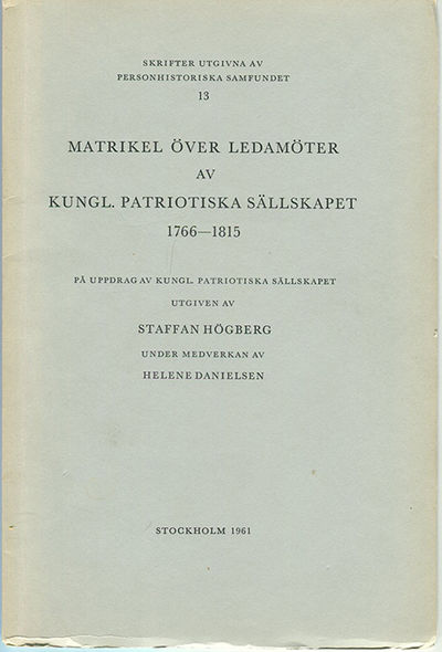 Matrikel över ledamöter av Kungl. Patriotiska…