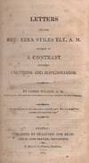 Letters to the Rev. Ezra Stiles Ely, A.M. Author of A Contrast Between Calvinism and Hopkinsianism
