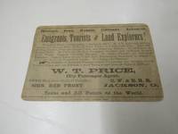 Trade Card W.T. Price City Passenger Agent