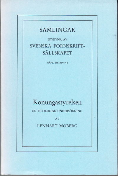 Konungastyrelsen. En filologisk undersökning.